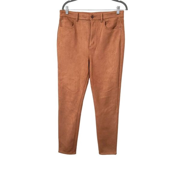 ANN TAYLOR Sculpting Faux Suede Skinny Pant Sz 12 - Picture 2 of 5